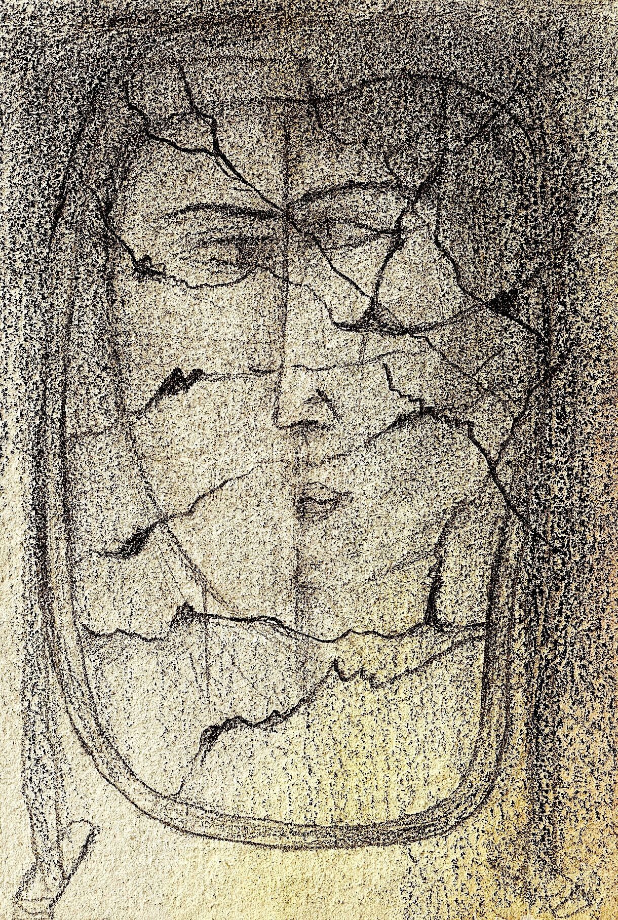 Illustration von Zaza Tuschmalischvili Der zerbrochene Speigel